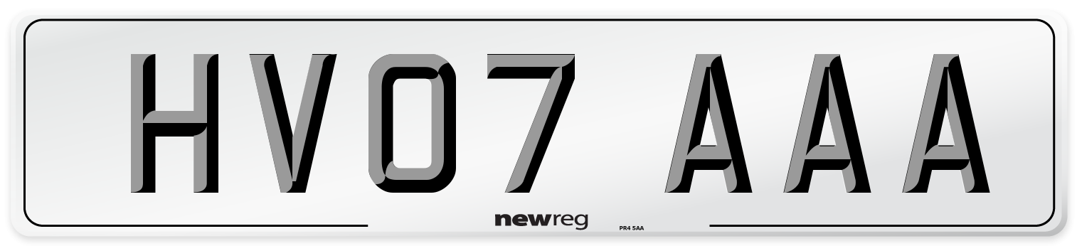 HV07 AAA Number Plate from New Reg
